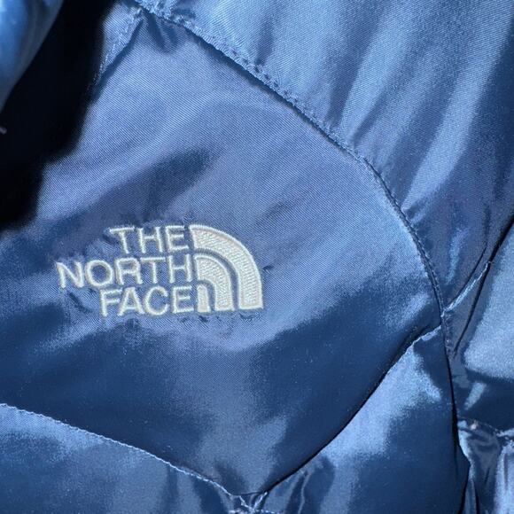 North Face Puffer Jacket Women Medium Blue 550 Down Fill Packable Lightweight - Picture 4 of 14